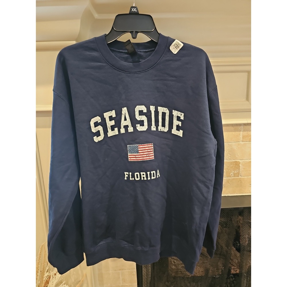Seaside Florida Gildan Navy Blue Medium Sweatshirt Womens